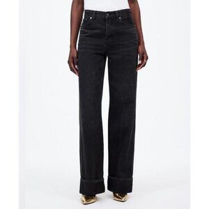 Madewell Low-Slung Baggy Jeans Garza Wash Black Size 29 NWT NS963